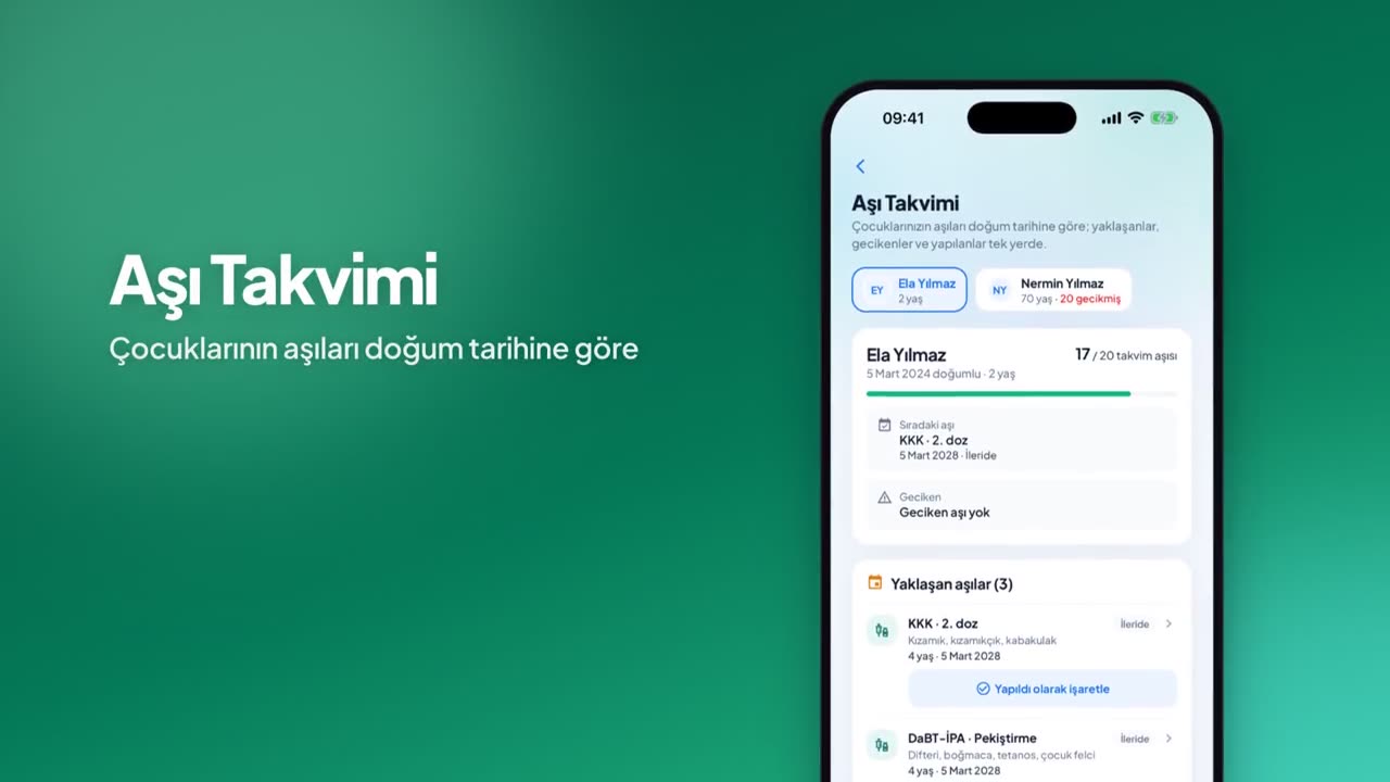 eFarma Aşı Takvimi: çocuğun aşıları doğum tarihine göre